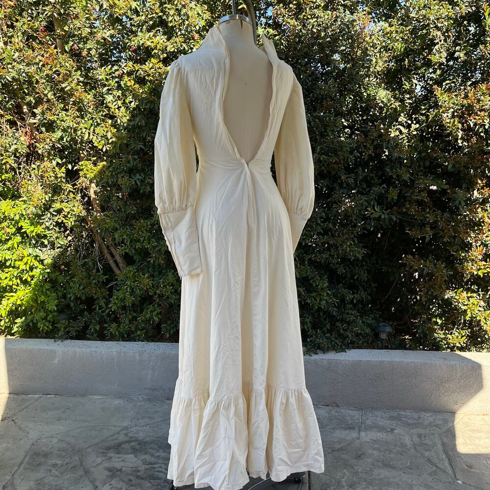 Vintage Gunne Sax By Jessica Cotton Velvet Prairie Renaissance Dress - Picture 3 of 15